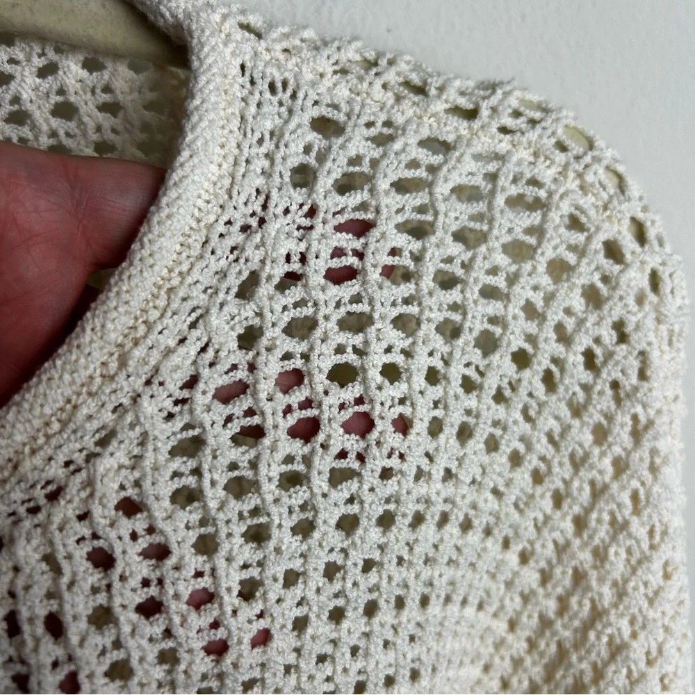 A.L.C. Ivory Open Knit Laney sweater size: M - Picture 6 of 9